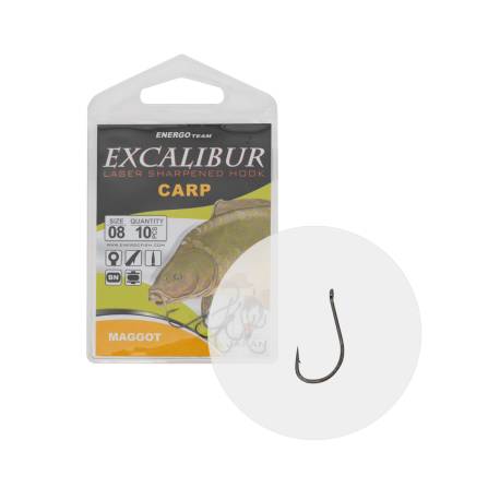 Carlige EXCALIBUR Carp Maggot NS Nr.12, 10buc/plic