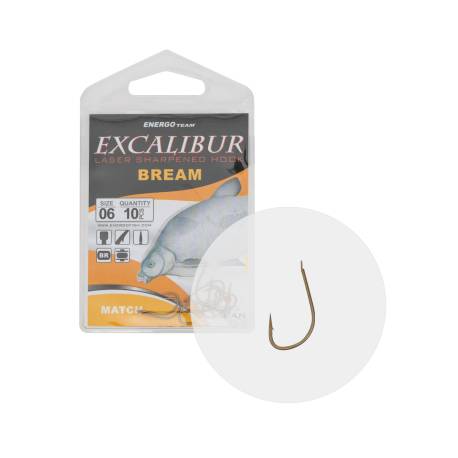 Carlige EXCALIBUR Bream Match Bronze Nr.4, 10buc/plic