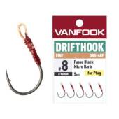 Carlige VANFOOK DRS-40F Drifthook Fine Wire nr.12, 5buc/plic