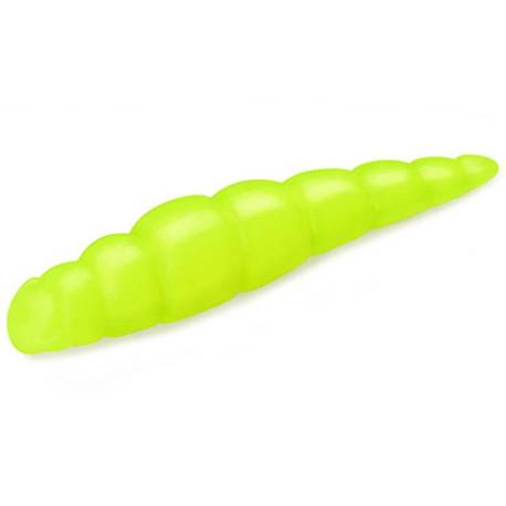 Larva siliconica FISHUP Trout Series Cheese Yochu 4.3cm, culoare 111 Hot Chartreuse, 8buc/plic