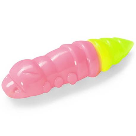 Grub FISHUP Pupa Cheese 3.8cm, culoare 133 Bubble Gum Hot Chartreuse