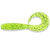 Naluca FISHUP Mighty Grub 13.3cm, culoare 055 Chartreuse Black, 4buc/plic