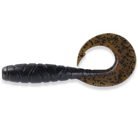 Naluca FISHUP Mighty Grub 13.3cm, culoare 043 Watermelon Brown Black, 4buc/plic