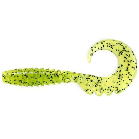 Naluca FISHUP Fancy Grub 2.5cm, culoare 055 Chartreuse Black, 12buc/plic