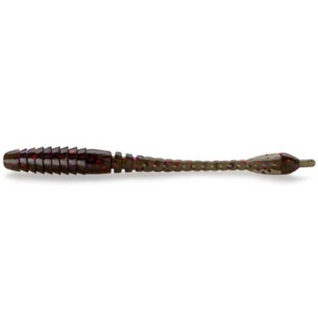 Vierme FISHUP ARW Worm 5.5cm, culoare 050 Green Pumpkin Brown Red & Purple, 12buc/plic