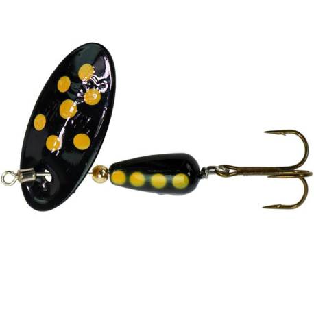 Lingurita rotativa PANTHER MARTIN InLine Swivel Spotted nr.2 2.1g Black