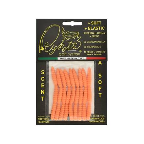 Naluci RIGHETTI Camola Normale X-Soft 7.5cm Light Orange Fish, 9buc/plic