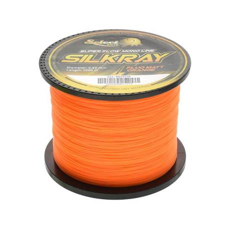 Fir monofilament SELECT BAITS SilkRay Fluo Matt Orange, 0.35mm, 1000m