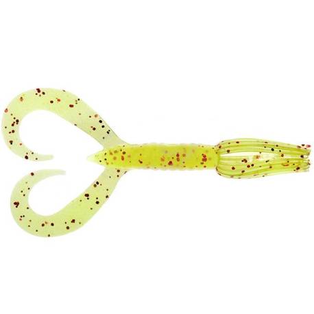 Naluci KEITECH Little Spider 7.6cm, Chartreuse Red Flake PALnr.01, 8buc/plic