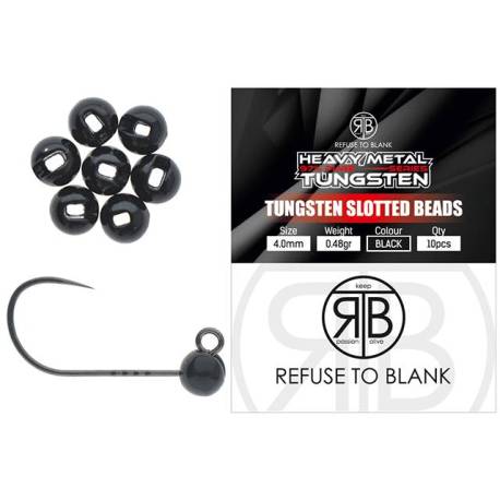 Lesturi pentru jig RTB Tungsten Beads Black 0.30g, 3.5mm