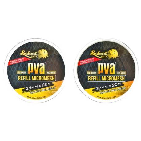 Rezerva plasa PVA SELECT BAITS Micromesh Refill 25mm, 20m