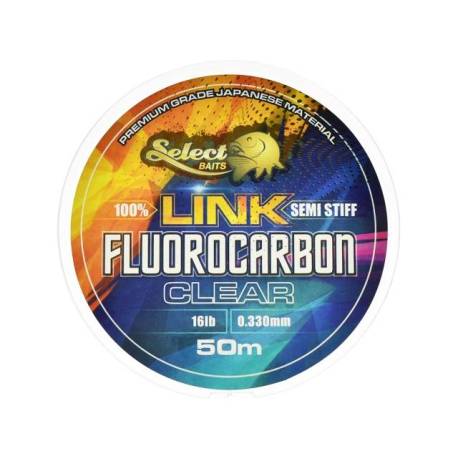 Fir SELECT BAITS Link Fluorocarbon Semi-Stiff Clear 50m, 0.30mm, 6.35kg