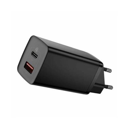 Incarcator retea BASEUS GaN2 Lite, 65W, USB-C, USB, Quick Charge 3.0 Negru