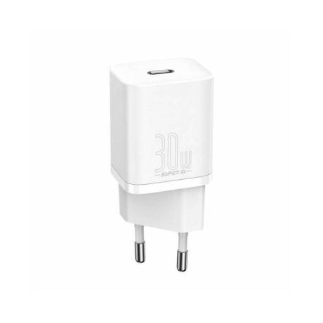 Incarcator retea BASEUS Super Si, Quick Charger 1C, 30W, USB-C Alb