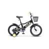 Bicicleta copii 3-5 ani Rich R1405A, roti 14", V-Brake, roti ajutatoare, Negru/Verde