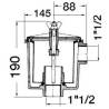 Filtru de apa utilitar 1"1/2, 300l/min