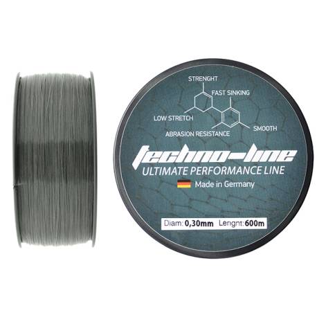 Fir monofilament SELECT BAITS Techno-Line 600m Titan Grey 0.35mm, 11.8kg