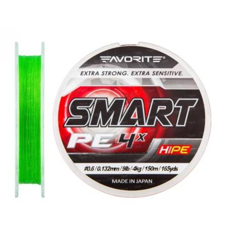 Fir textil FAVORITE Smart PE 4X Fluo Green 150m, 0.171mm, 12lb