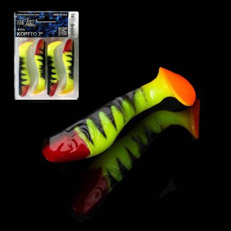 Shad RELAX Kopyto Tiger 7.5cm, culoare TG009O, 4buc/blister