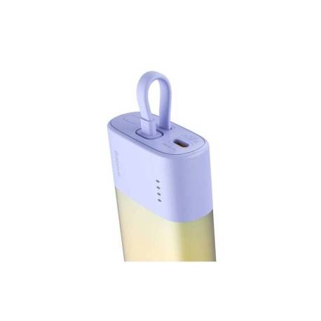 Baterie externa BASEUS Popsicle 5200 mAh, 20W, cablu Lightning incorporat, pentru Apple iPhone Violet