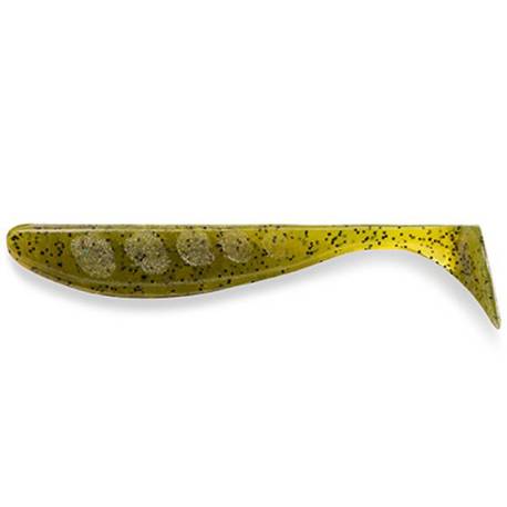 Naluca FISHUP Wizzle Shad 8cm, culoare 074 Green Pumpkin Seed, 8buc/plic