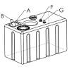 Rezervor combustibil OSCULATI 52.040.02, 248L, 1000x500x600+84(h) mm