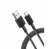 Cablu ANKER 322 USB-C la USB-A 1.8 metri Negru