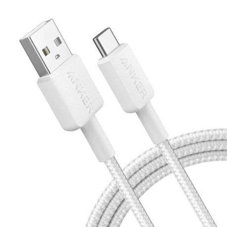 Cablu ANKER 322 USB-C la USB-A 1.8 metri Alb