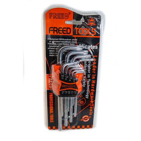 Set Torx cheie stea mijlociu FREED 9buc