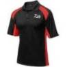 Tricou polo DAIWA Tournament Negru/Rosu, marimea XXL