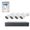 Kit supraveghere video POE PNI House IPMAX POE 8, NVR cu 4 porturi POE, 4 camere cu IP 8MP, HDD 1TB