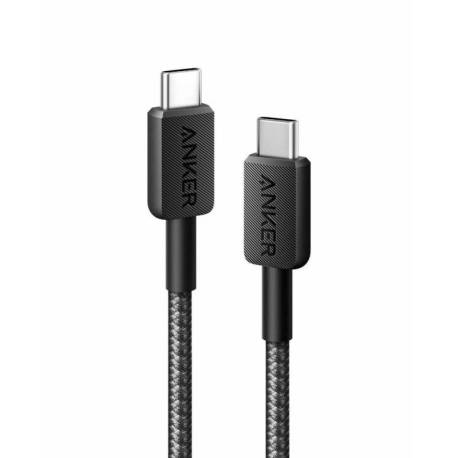 Cablu ANKER 322 USB-C la USB-C, 60W, 0.9 metri Negru Negru