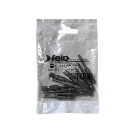 Set 10 biti FELO Industrial profil Drept, E6.3, 3.5x0.6mm, 50mm