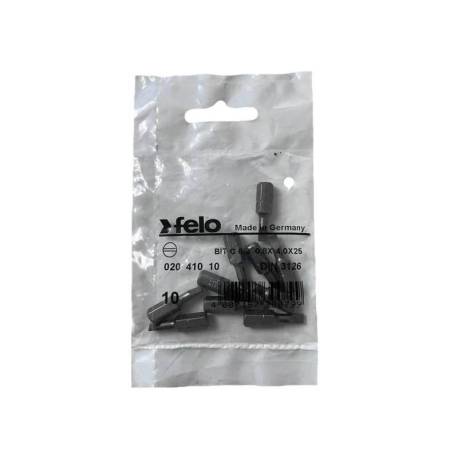 Set 10 biti FELO Industrial profil Drept, C6.3, 4.0x0.8mm, 25mm