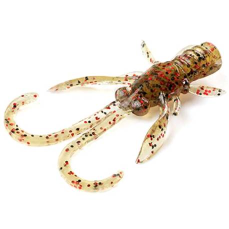 Nimfa FISHUP Baffi Fly Crawfish 3.8cm culoare 045 Green Pumpkin Red and Black, 10buc/plic