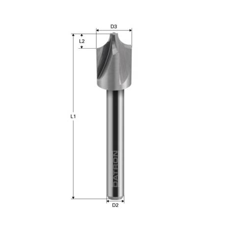 Freza cu raza externa, 4 caneluri DATRON 00684145, R 4.5, 3.0x3.5x6.0mm