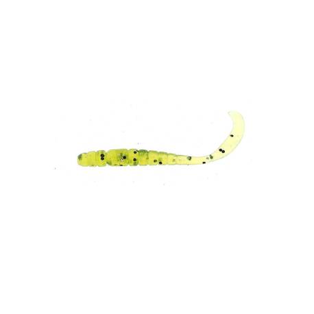 Grub DAMIKI Hameru Curly Tail 5cm, 012 Chartreuse Silver, 12buc/plic