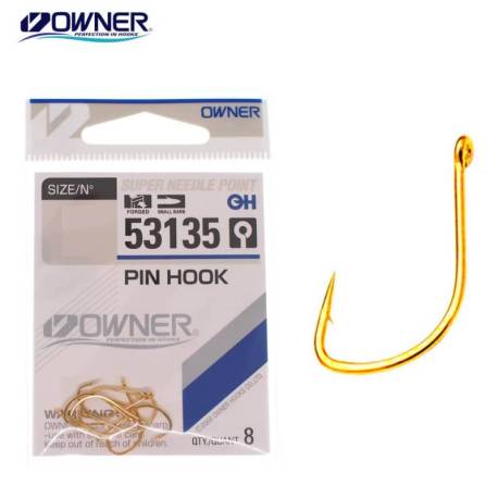 Carlig OWNER Pin Hook 53135 Gold, Nr.14, 12buc/plic