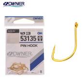 Carlig OWNER Pin Hook 53135 Gold, Nr.8, 9buc/plic