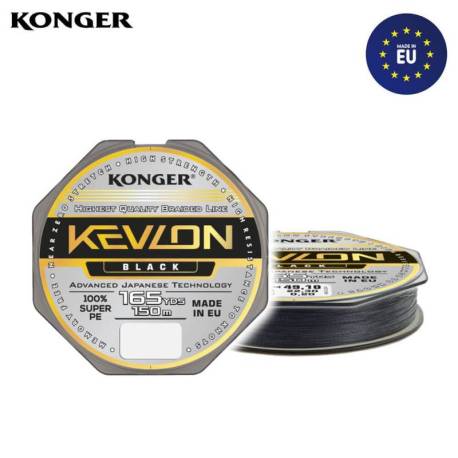 Fir textil KONGER Kevlon X4 Black 150m, 0.14mm, 14.5kg