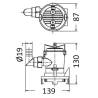 Pompa centrifuga submersibila OSCULATI Europump pentru aerare rezervor livewell