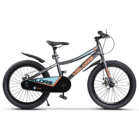 Bicicleta copii 7-10 ani VELORS V20345A, roti 20", Gri/Portocaliu