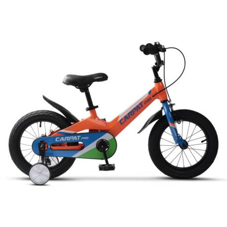 Bicicleta copii 4-6 ani CARPAT PRO C16122B roti 16", Portocaliu/Albastru