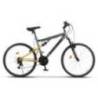 Bicicleta MTB-FS Velors Thunder V26305B 26, Gri/Galben