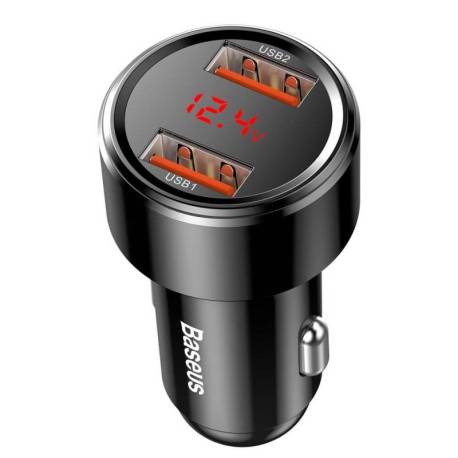 Incarcator auto BASEUS magic Series, 45W, 6A, 2x USB-A, QC 3.0, Negru