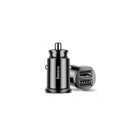 Incarcator auto BASEUS Grain, 2xUSB-A, Quick Charge 2.0, 5V/3.1A Negru