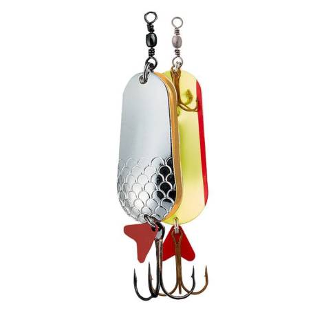 Lingurita oscilanta DAM Effzett Twin 8cm, 45g, Silver/Gold