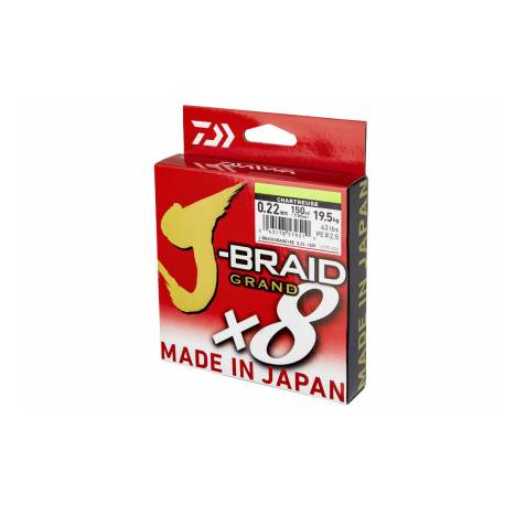 Fir textil DAIWA J-Braid Grand X8 Chartreuse, 0,18mm, 12.5kg, 270m