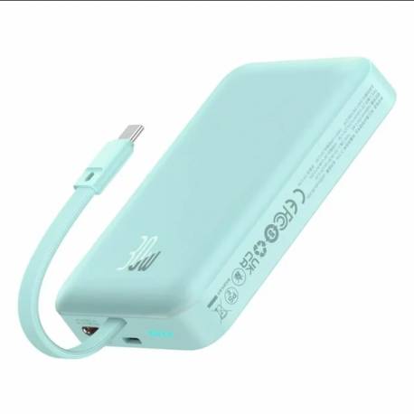 Baterie externa BASEUS Magnetic Mini Wireless, 10000mAh 30W, Incarcare rapida, USB-C Albastru