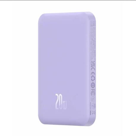 Baterie externa BASEUS Magnetic Mini Wireless, 5000 mAh, Incarcare rapida, 20W, cablu USB-C